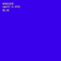 #3900EB - Blue Color Image