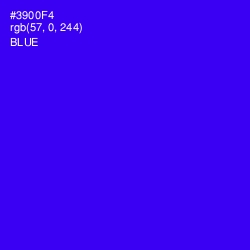 #3900F4 - Blue Color Image