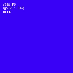 #3901F5 - Blue Color Image