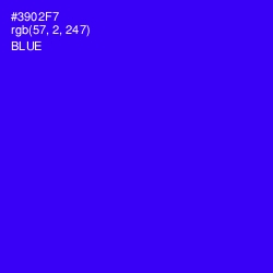 #3902F7 - Blue Color Image