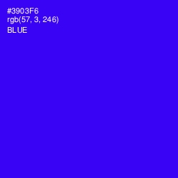 #3903F6 - Blue Color Image