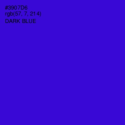 #3907D6 - Dark Blue Color Image