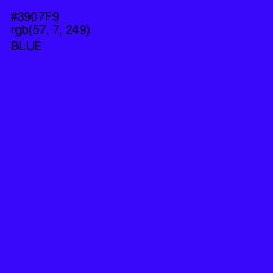 #3907F9 - Blue Color Image