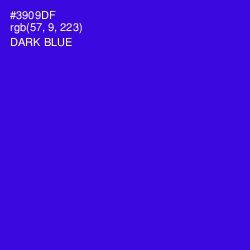 #3909DF - Dark Blue Color Image