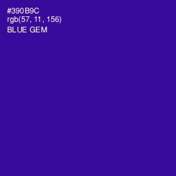 #390B9C - Blue Gem Color Image