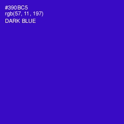 #390BC5 - Dark Blue Color Image