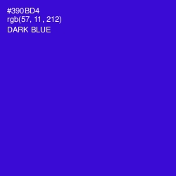 #390BD4 - Dark Blue Color Image