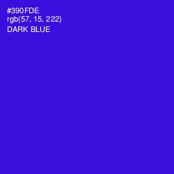 #390FDE - Dark Blue Color Image