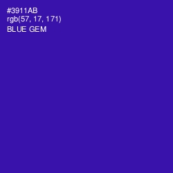 #3911AB - Blue Gem Color Image