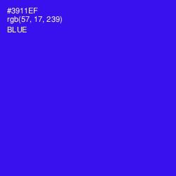 #3911EF - Blue Color Image