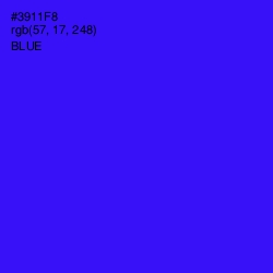 #3911F8 - Blue Color Image