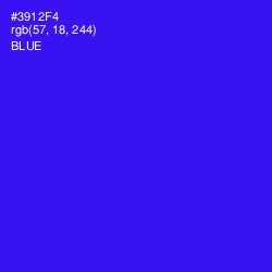 #3912F4 - Blue Color Image