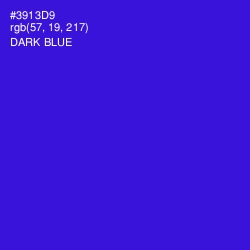 #3913D9 - Dark Blue Color Image