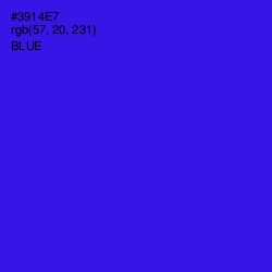 #3914E7 - Blue Color Image