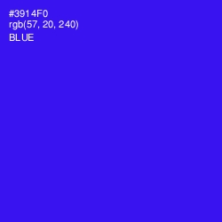 #3914F0 - Blue Color Image
