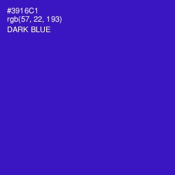 #3916C1 - Dark Blue Color Image