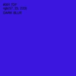#3917DF - Dark Blue Color Image
