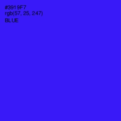 #3919F7 - Blue Color Image