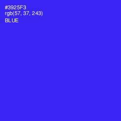 #3925F3 - Blue Color Image