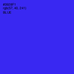 #3928F1 - Blue Color Image