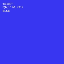 #3936F1 - Blue Color Image