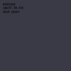 #393A45 - Ship Gray Color Image