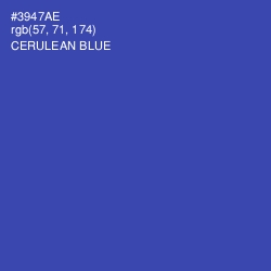 #3947AE - Cerulean Blue Color Image