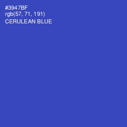 #3947BF - Cerulean Blue Color Image