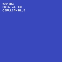 #3948BC - Cerulean Blue Color Image