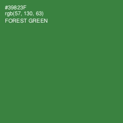 #39823F - Forest Green Color Image