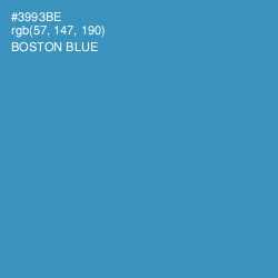 #3993BE - Boston Blue Color Image