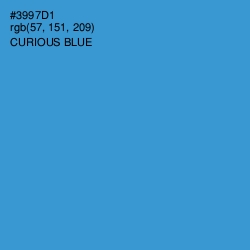 #3997D1 - Curious Blue Color Image
