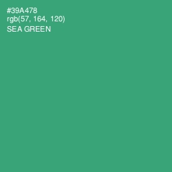 #39A478 - Sea Green Color Image
