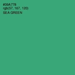 #39A778 - Sea Green Color Image