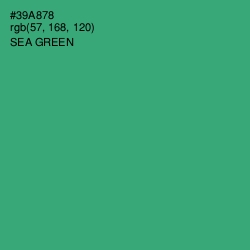 #39A878 - Sea Green Color Image