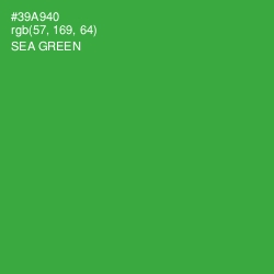 #39A940 - Sea Green Color Image