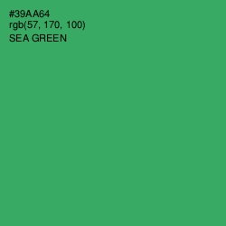 #39AA64 - Sea Green Color Image
