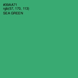#39AA71 - Sea Green Color Image