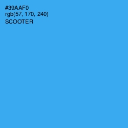 #39AAF0 - Scooter Color Image