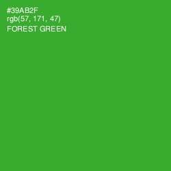 #39AB2F - Forest Green Color Image