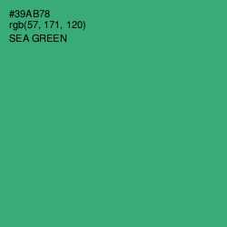 #39AB78 - Sea Green Color Image