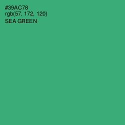 #39AC78 - Sea Green Color Image