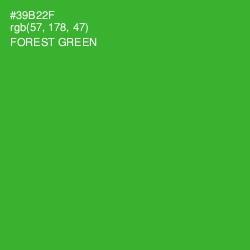 #39B22F - Forest Green Color Image