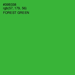 #39B338 - Forest Green Color Image