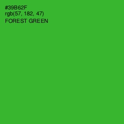 #39B62F - Forest Green Color Image