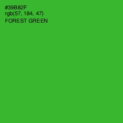 #39B82F - Forest Green Color Image