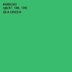 #39BC6D - Sea Green Color Image