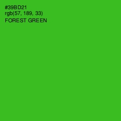#39BD21 - Forest Green Color Image