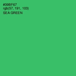#39BF67 - Sea Green Color Image