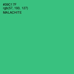 #39C17F - Malachite Color Image